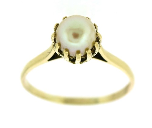 Pearl rings size - pearl, solid