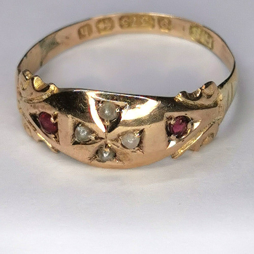 Victorian 9ct gold - , ring