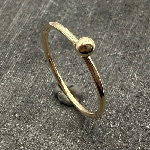 9ct gold stacking ring - gold,