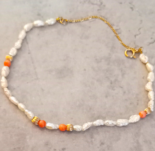 Baroque white pearl coral - baroque, &