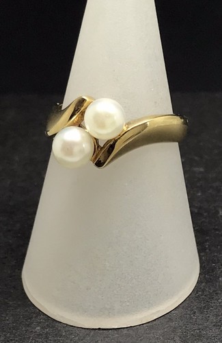 Vintage 9ct gold - pearl, ring