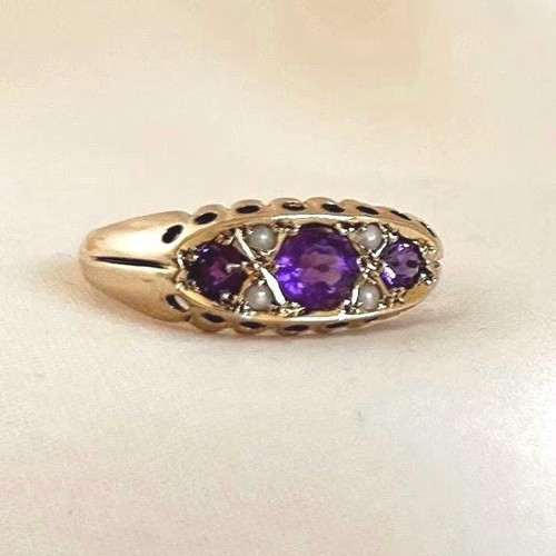 Vintage 1990s 9ct - gold, three