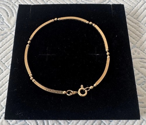 9ct yellow gold bar bead - bar&bead, fine