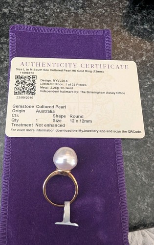 Genuine south sea pearl - sea, 9k