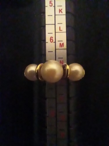 9ct gold and pearl ring - gold,