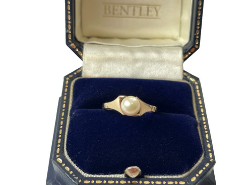 Pearl ring 9ct gold cultured - pearl,