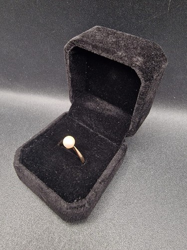 Vintage 9ct gold pearl - , ring