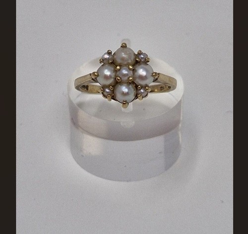 9ct yellow gold seed - gold, pearl