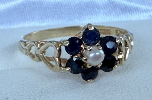 Vintage 9ct gold sapphire and - gold,