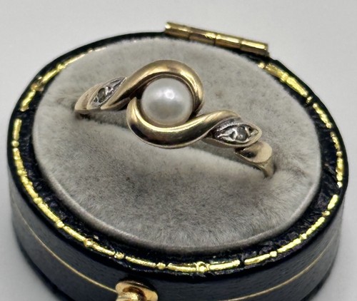 Vintage 9ct gold pearl - gold,