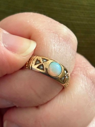 Antique edwardian 1902 - antique, opal