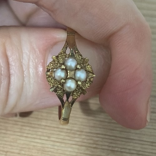 Antique 9ct gold seed - antique,