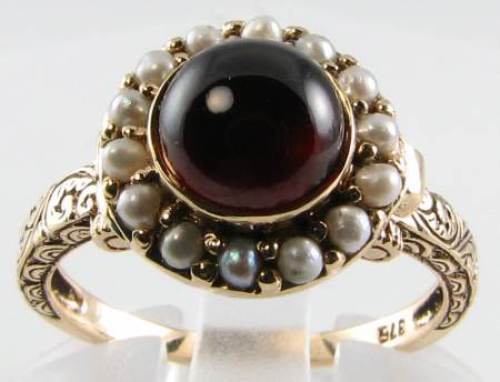 9ct gold garnet - 9ct, 9k