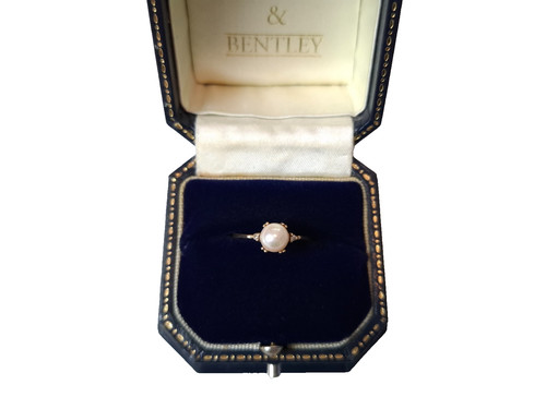 Pearl and diamond - and, 9ct