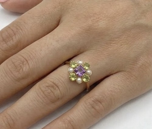 9ct gold suffragette ring - gold,