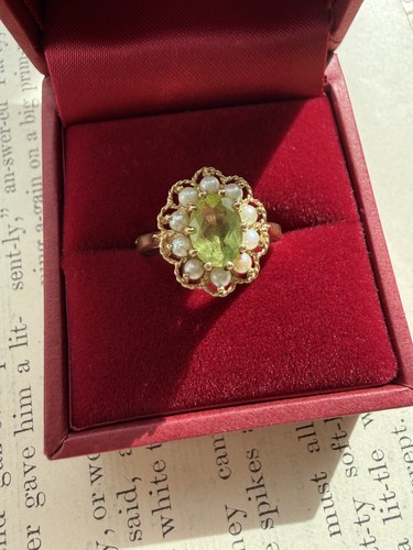 9ct gold peridot seed - peridot, &