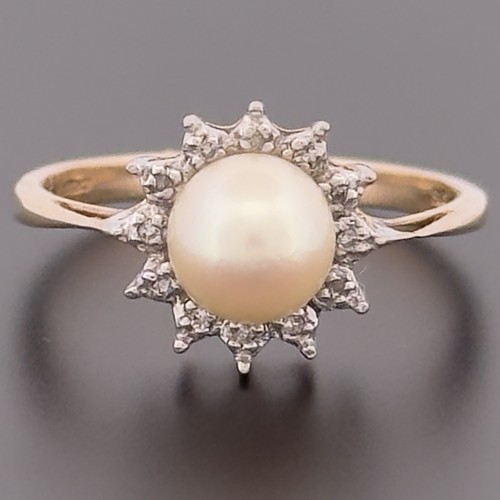9ct yellow gold - 9ct, pearl