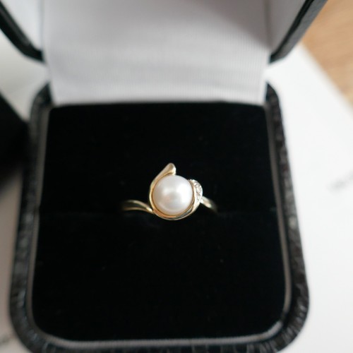 9ct yellow gold cultured pearl - 9ct,